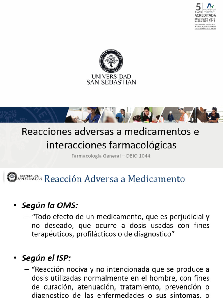 Reacciones Adversas e Interacciones Medicamentosas | PDF | Farmacología ...