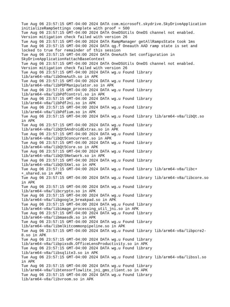 OneDrive Application Log Analysis | PDF | Computer File | Databases