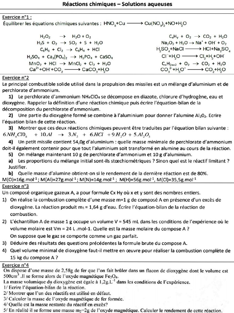 Réaction Chimique | PDF