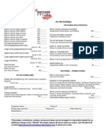 Holiday Order Form 2011