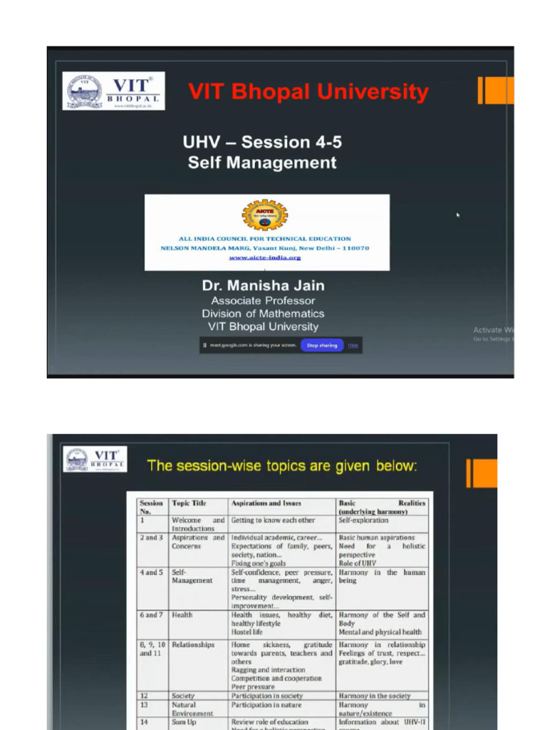 UHV 1 Session 4 Notes | PDF | Career & Growth | Business
