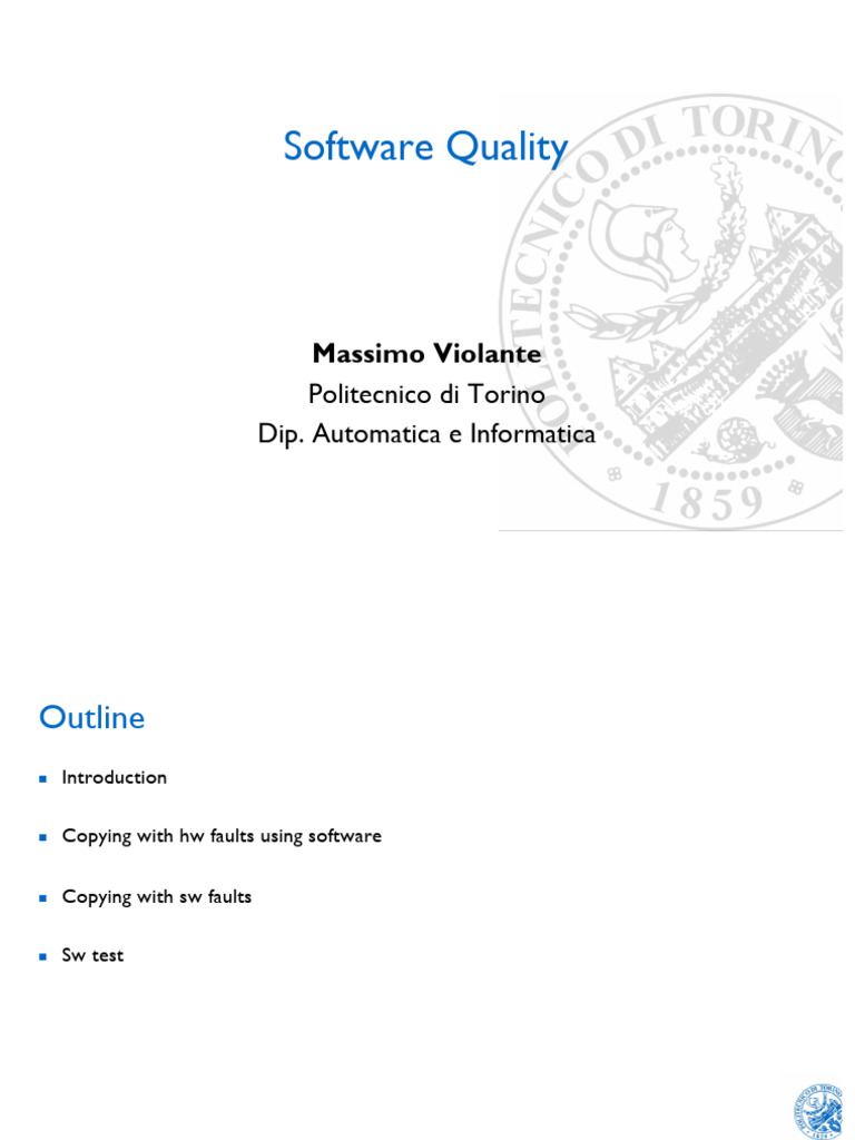 04-sw Quality | PDF | Formal Methods | Computer Programming