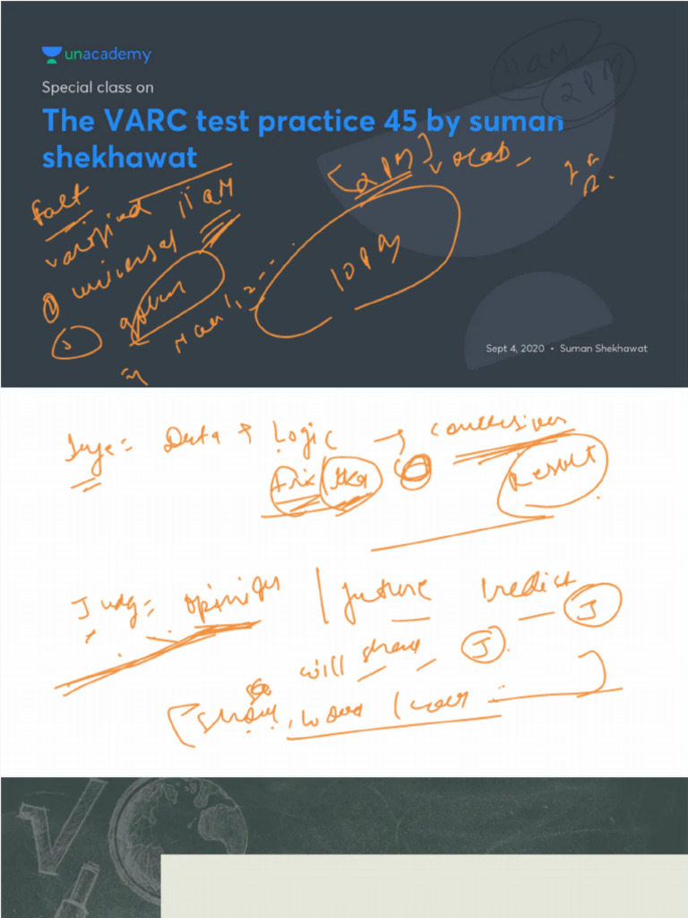 The VARC Test Practice 45 by Suman Shekhawat With Anno | PDF
