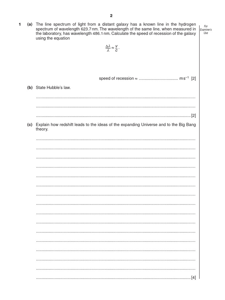 Cosmology Questions and Solutions | PDF | Stars | Astronomy