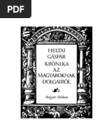 Heltai Gaspar Kronika Az Magyaroknak Dolgairol