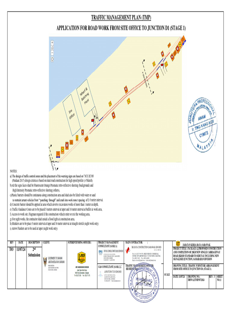 Traffic Management Plan for Road Work | PDF | Road | Traffic