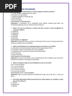 Aml CFT Questions | PDF | Money Laundering | Banks