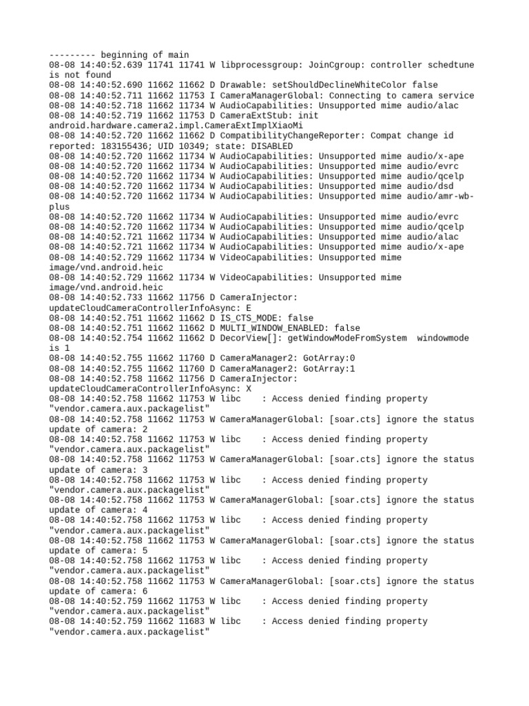 Camera and Audio Capabilities Log | PDF | Computer Programming | Software