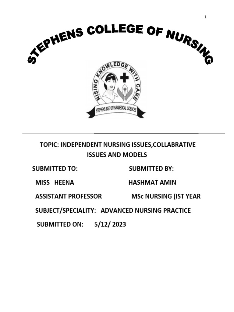 Independent Practice Issues | PDF | Nursing | Nurse Practitioner