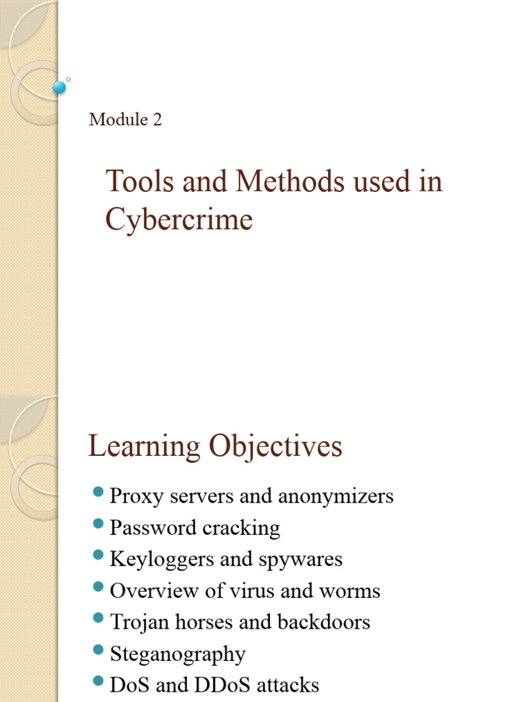 Cybercrime Tools and Attack Methods | PDF | Denial Of Service Attack ...