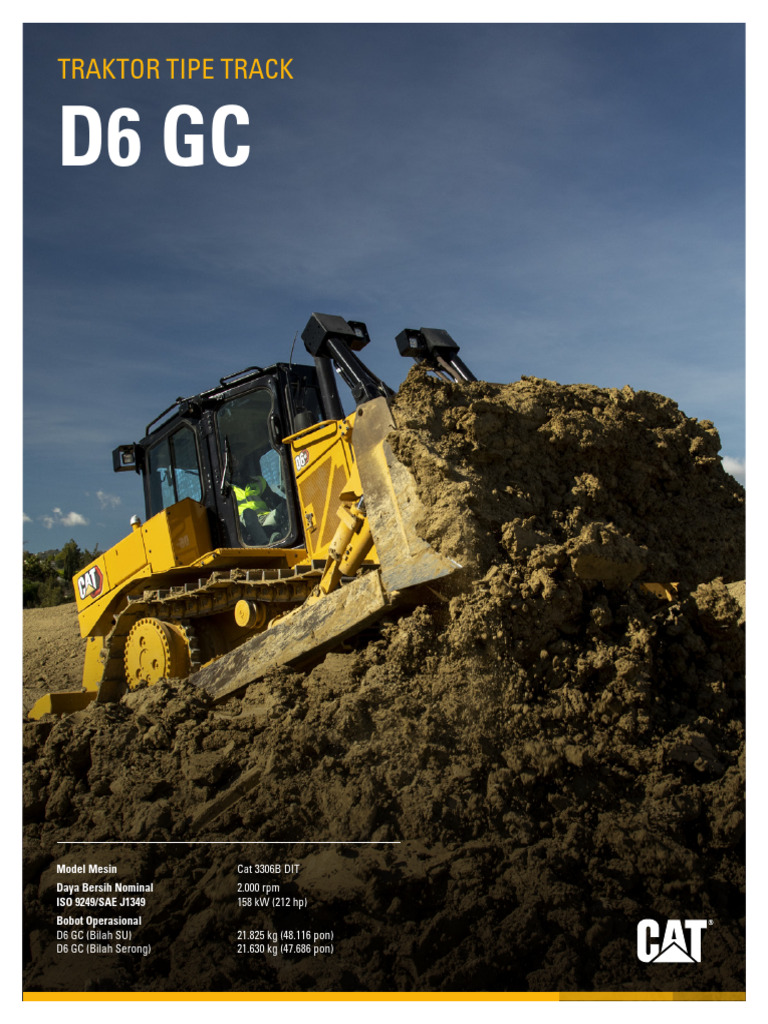 CAT Dozer D6 - CM20200520-4485a-68625 - Spesifikasi | PDF