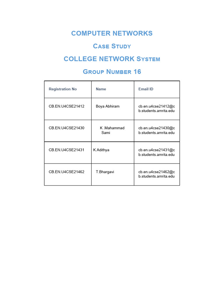 College Network Optimization Case Study | PDF | Computer Network ...