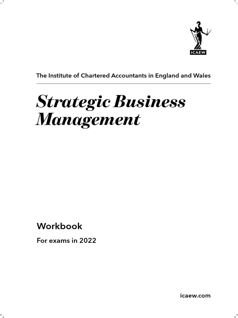 SBM Icaew Workbook | PDF | Strategic Management | Risk
