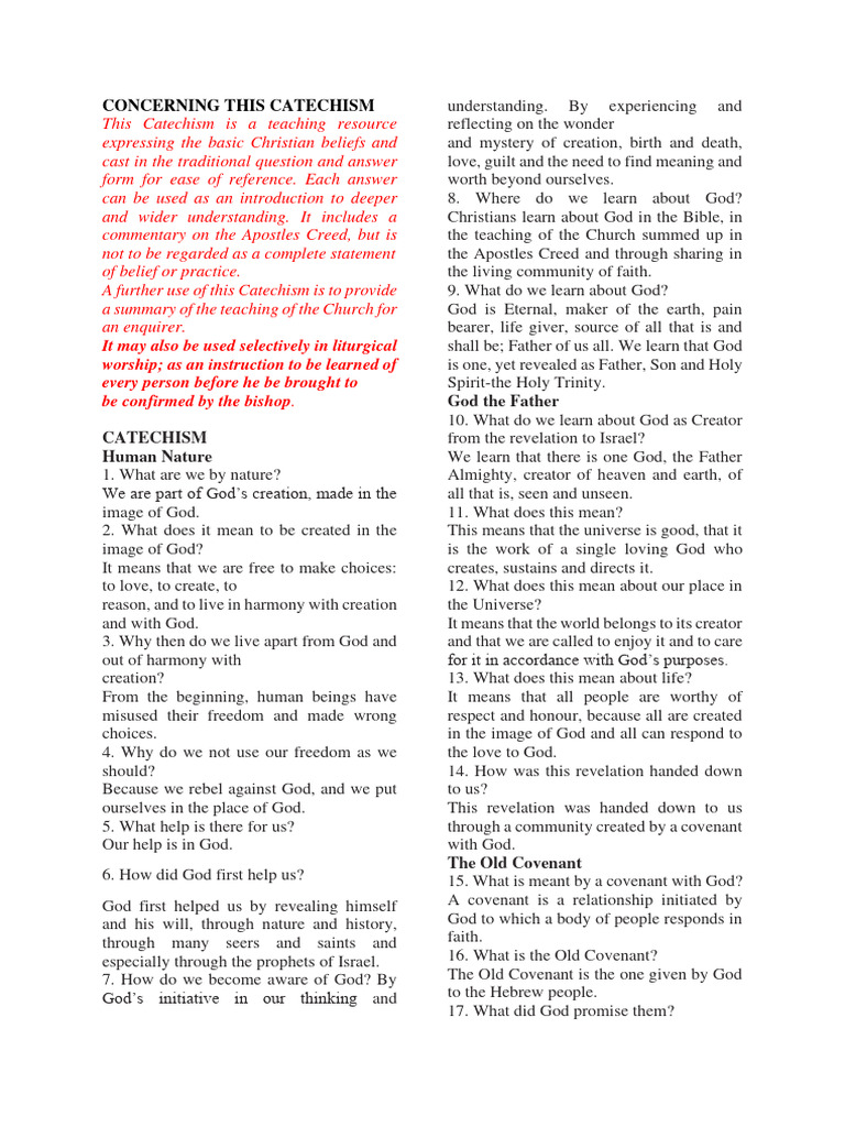 CATECHISM | PDF | Eucharist | Sacraments
