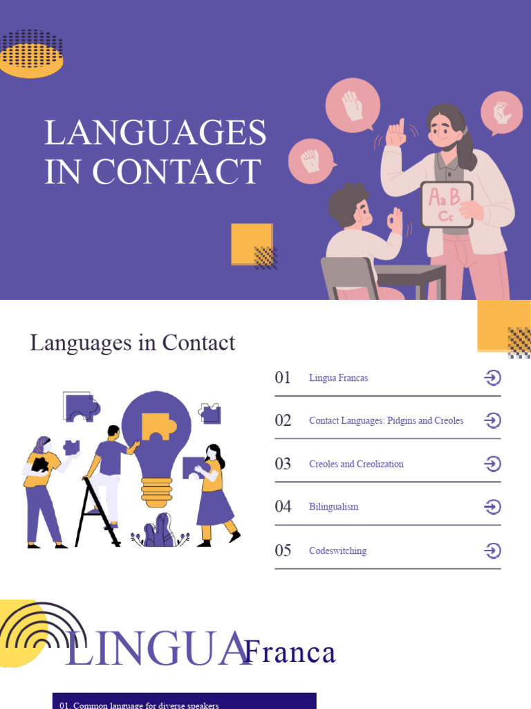 Understanding Contact Languages and Bilingualism | PDF ...