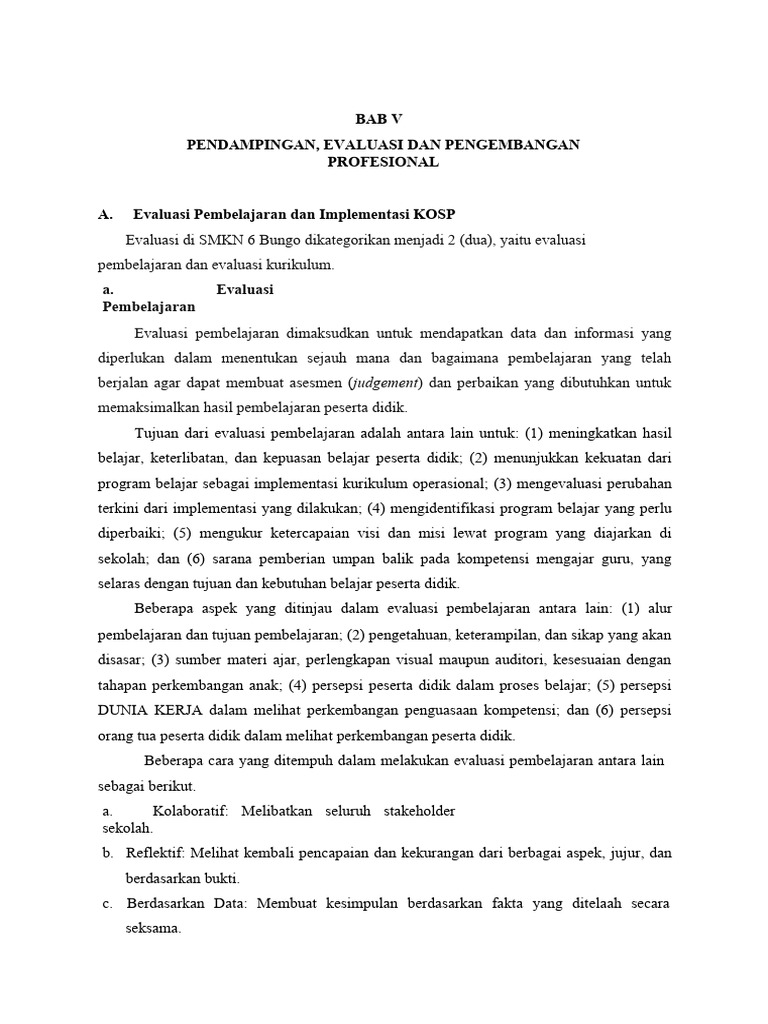Bab V | PDF | Karier & Perkembangan