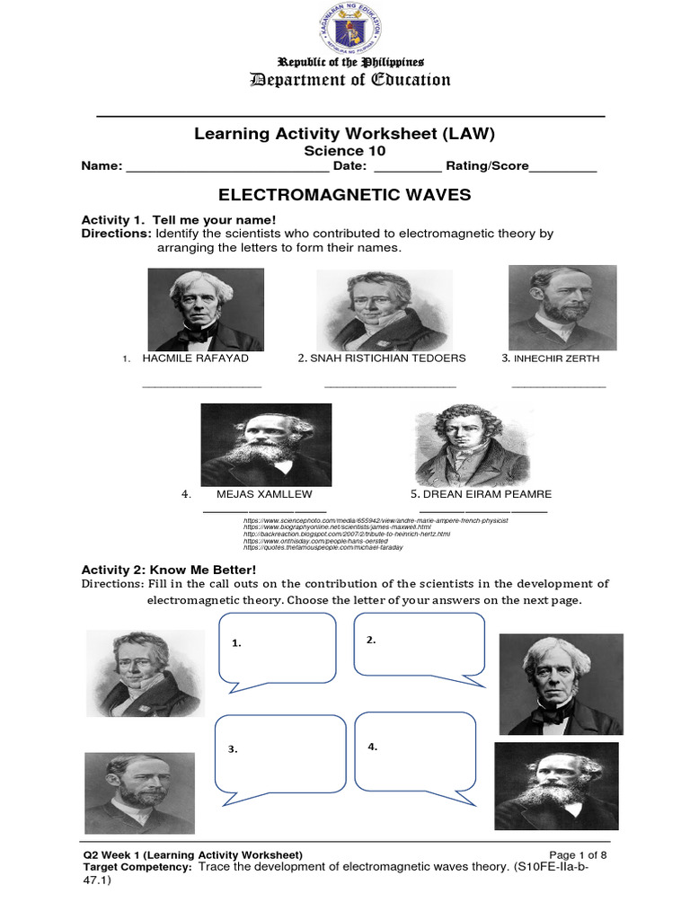 Science10-Q2 Law 1 (Week 1-2) | PDF | Electromagnetic Radiation | Waves
