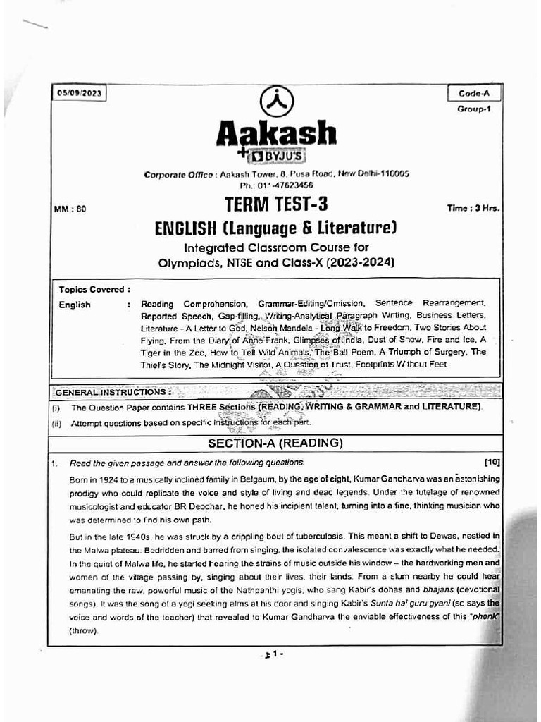 ARIHANT SAMPLE PAPERS CLASS 10 PDF DOWNLOAD 2026 ENGLISH TERM visual data 2