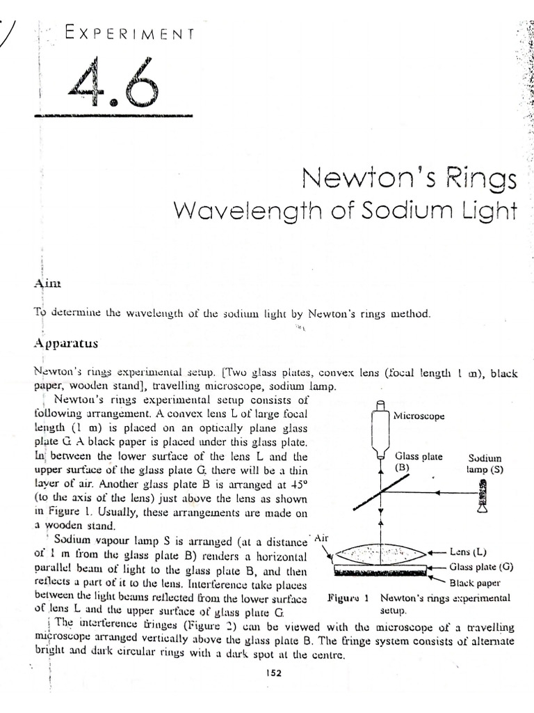 Newton's Rings Expt, Ir 12th Pass, or 12th Pass | PDF