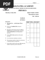 MSCE Mathematics Paper 1 2022/23 | PDF | Geometry | Mathematical Concepts