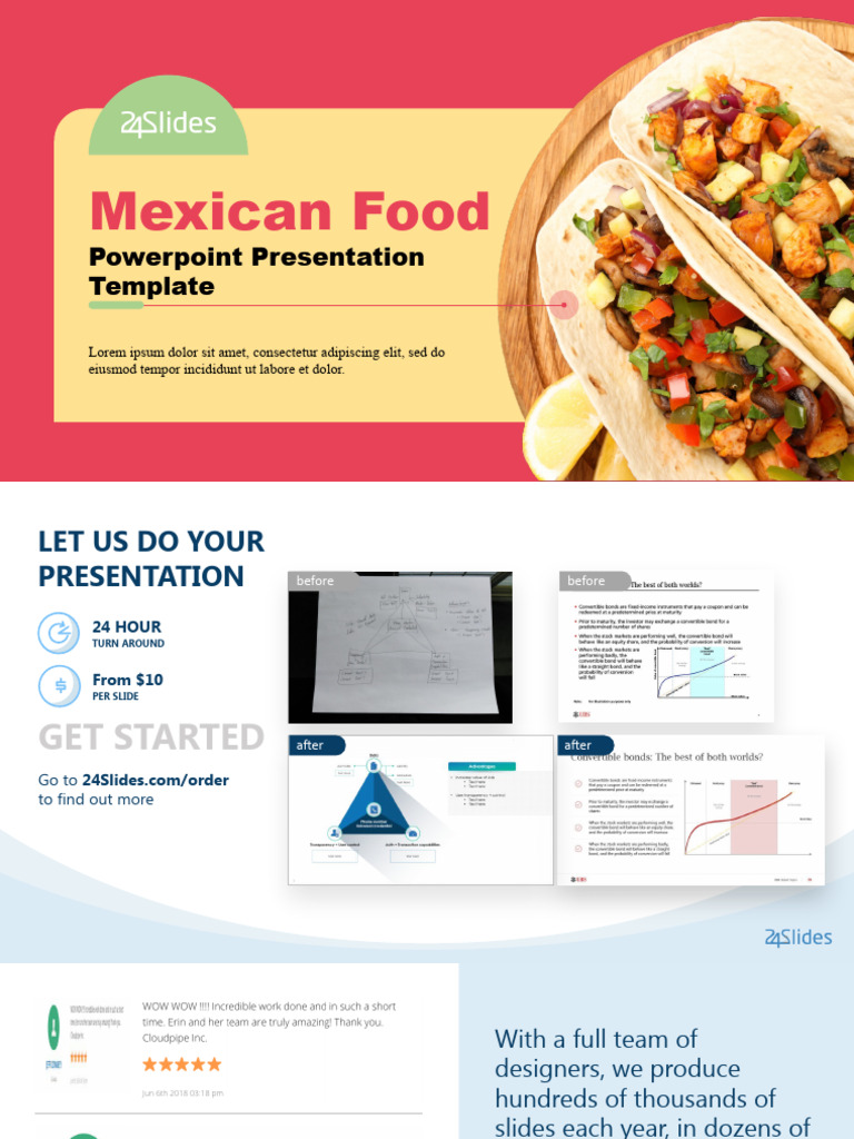 Mexican Food Presentation Template | PDF | Cuisine | Foods