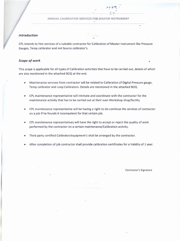 Master Instrument Calibration Services | PDF | Calibration