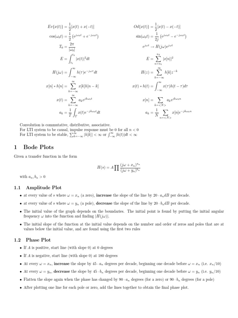 LTI System Analysis and Bode Plots | PDF | Electronics | Applied ...