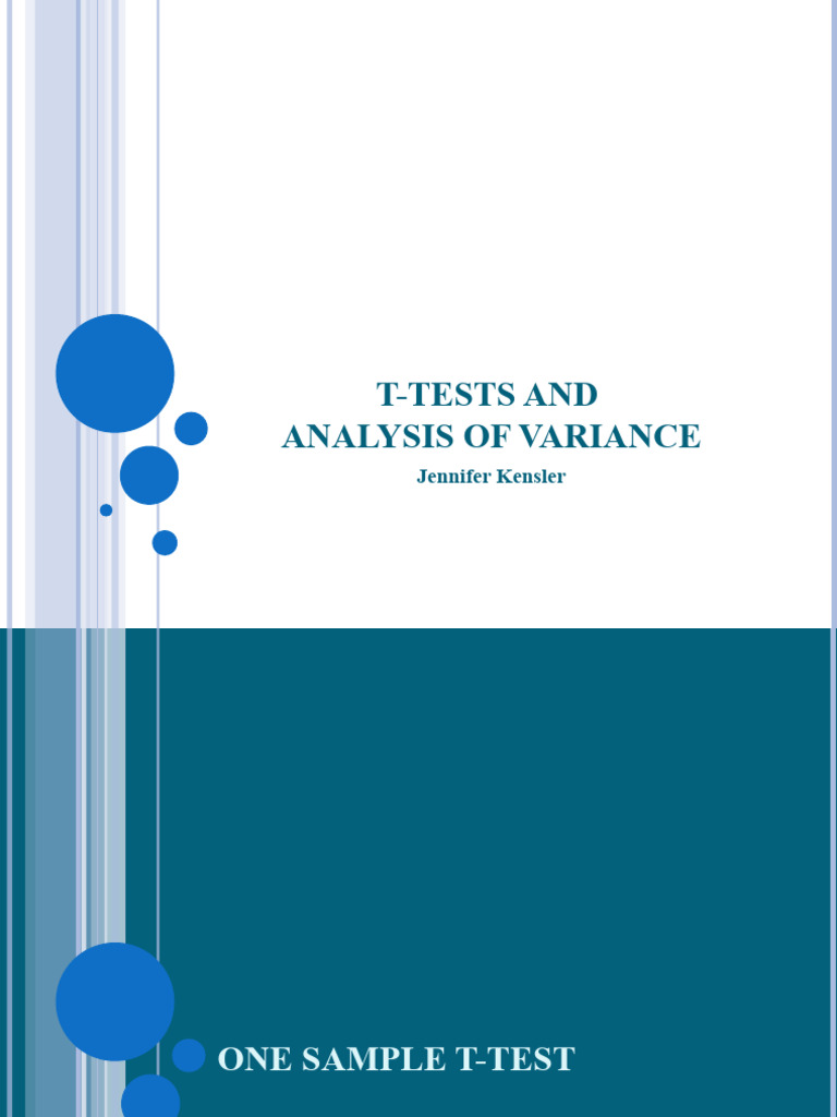 ANOVA and T-Test Training Guide | PDF | F Test | Analysis Of Variance