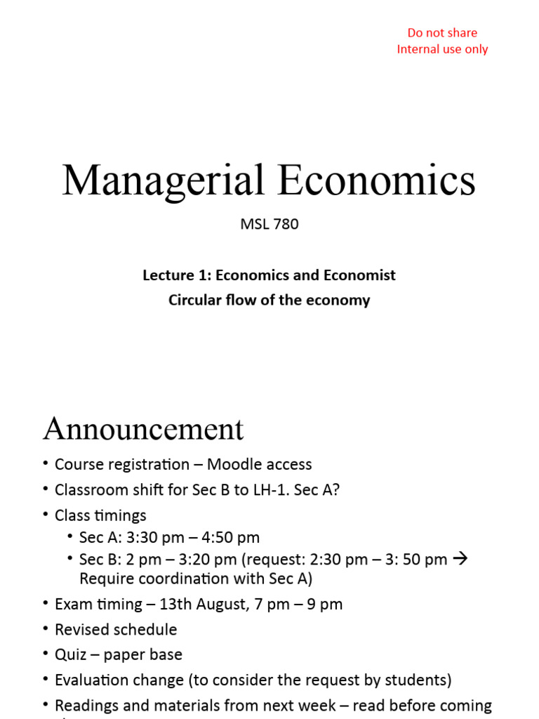 Managerial Economics: Course Overview | PDF | Economics | Neoclassical ...