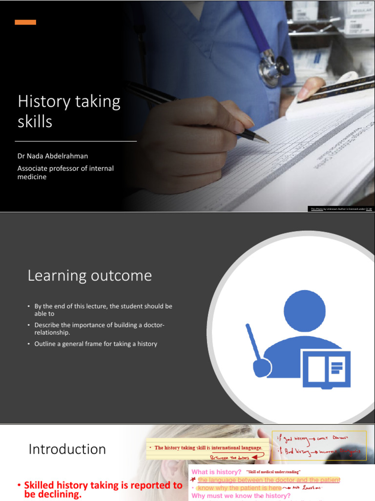 1 History Taking Skills 1 Pdf Cough Headache