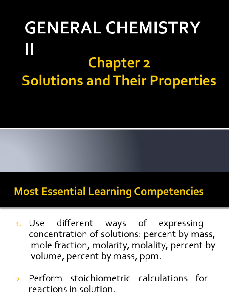 Understanding Solution Concentrations | PDF | Concentration | Solubility