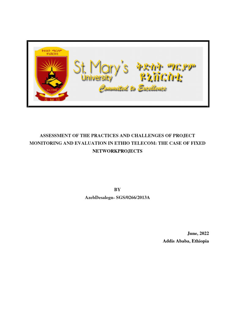Final For Print Azeb Dessalgn July 1 | PDF | Computer Network | Evaluation