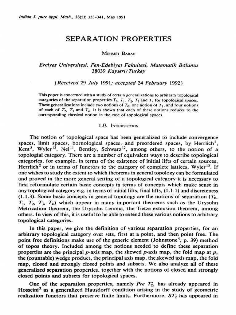 4 - Separation Properties M - Baran | PDF
