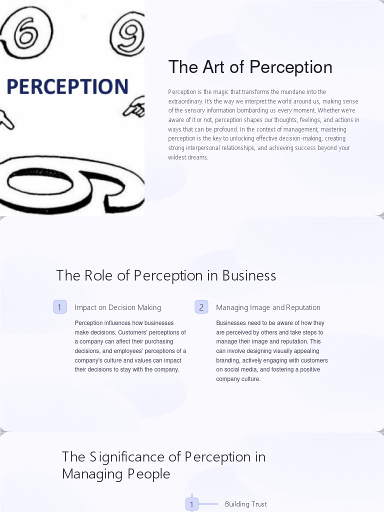 Mastering Perception in Business Management | PDF | Perception | Leadership