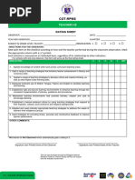 COT Rating Sheet for Master Teachers 2025 | PDF | Teachers | Learning