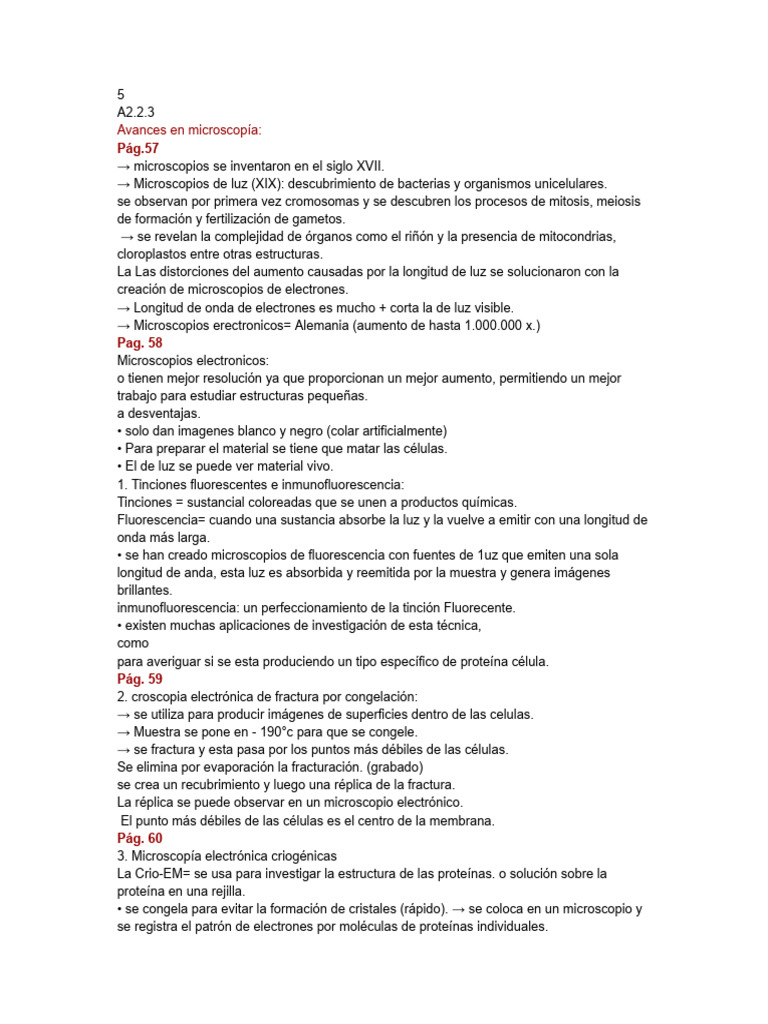 Tarea Biolo | PDF | Microscopio | Biología Celular)
