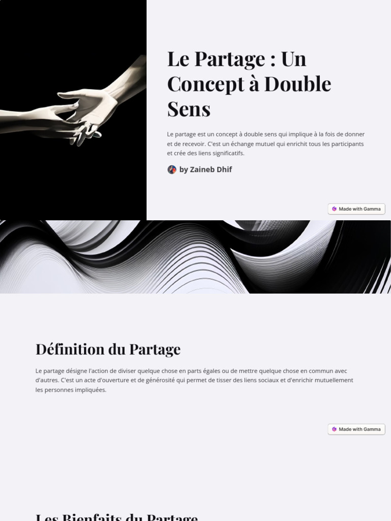 Les Bienfaits et Défis du Partage | PDF | Psychologie sociale