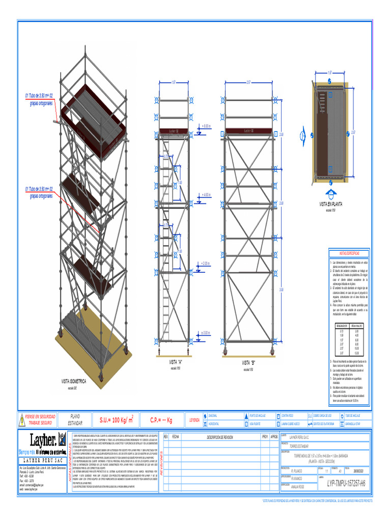 Plano De Armado De Andamio Pdf
