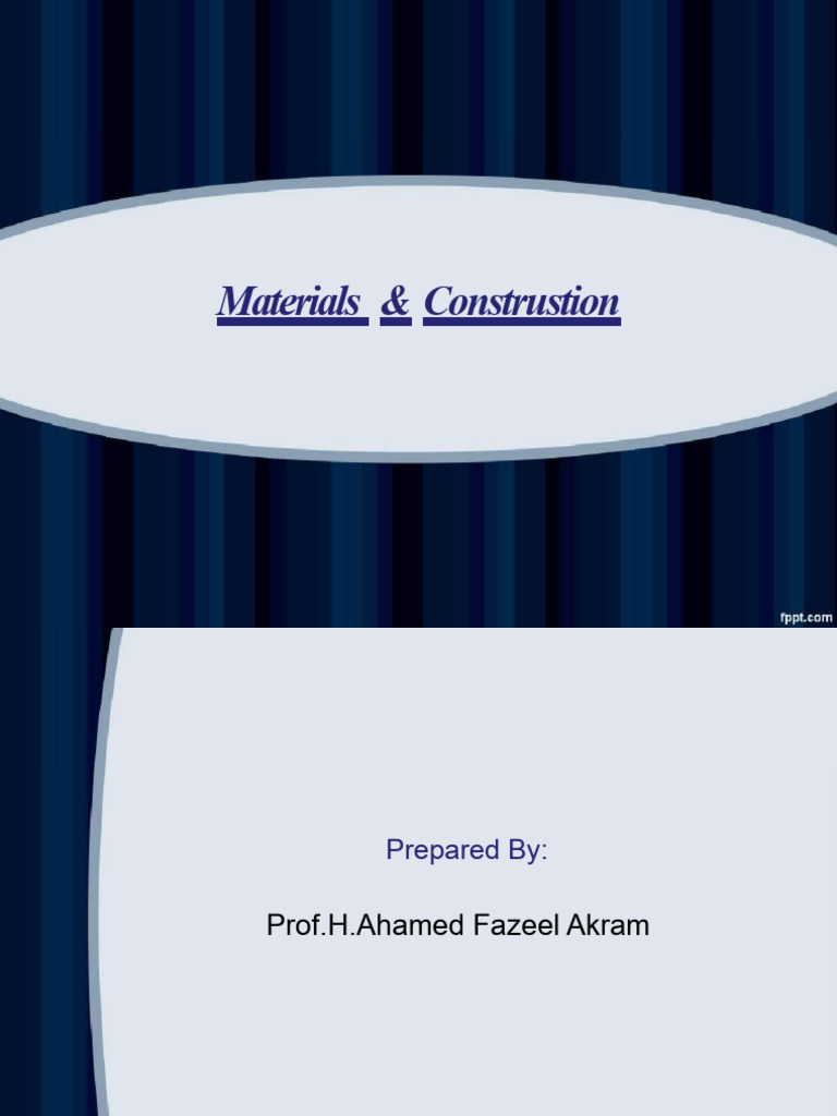 UNIT: Foundation To Building Construction and Materials | PDF | Beam ...