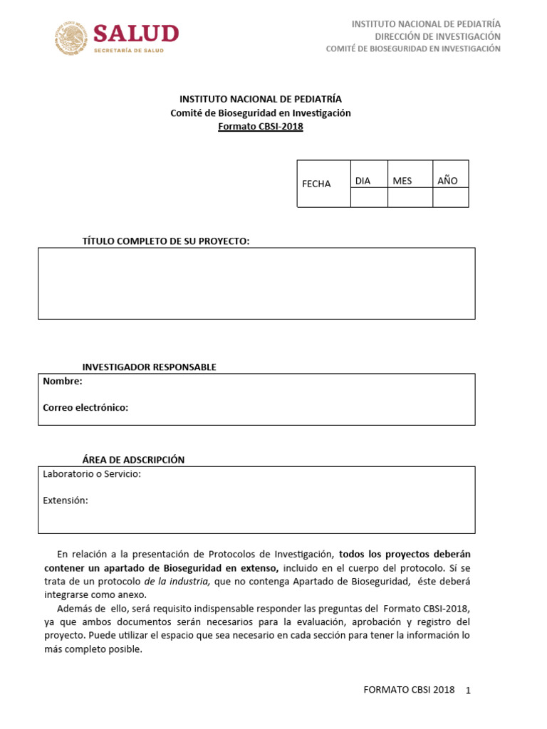 Protocolo de Bioseguridad en Investigación | PDF | Laboratorios | Biología