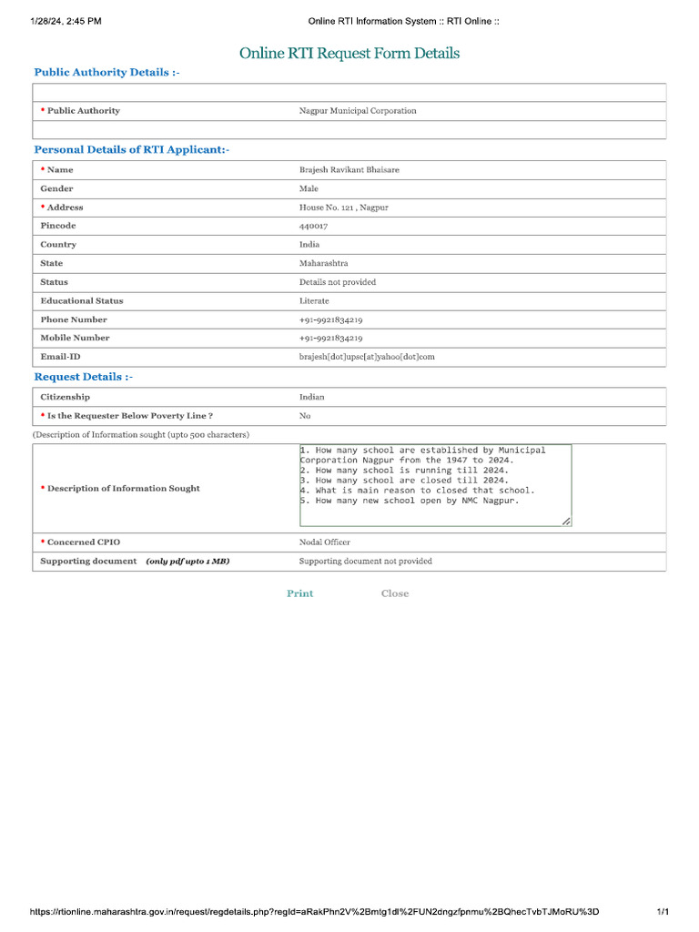 Online rti information system rti online pdf
