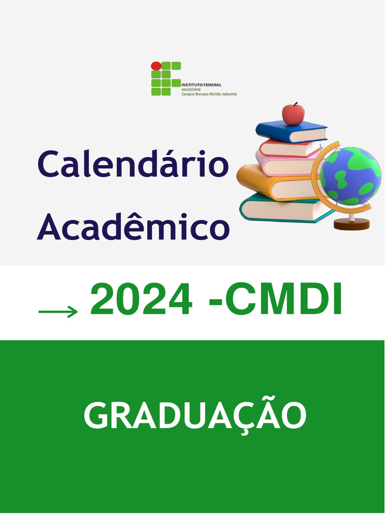 Calendário Acadêmico 2024 - CMDI | PDF