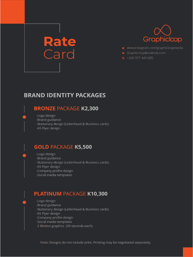 Graphicloop Rate Card-1 | PDF