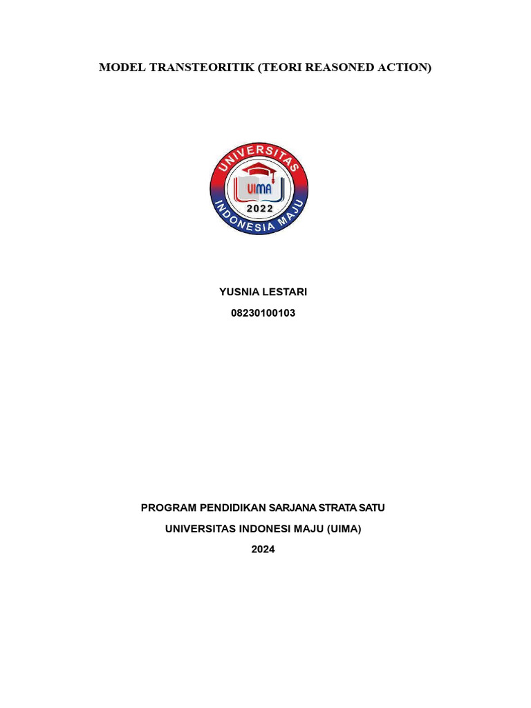 Model Transtheoretical TTM | PDF