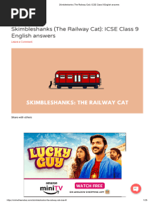 Skimbleshanks (The Railway Cat) - ICSE Class 9 English Answers