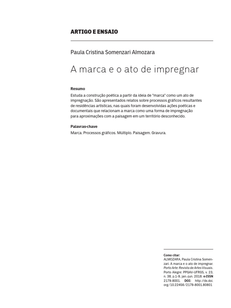 A Marca como Ato de Impregnar | PDF | Imagem | Física