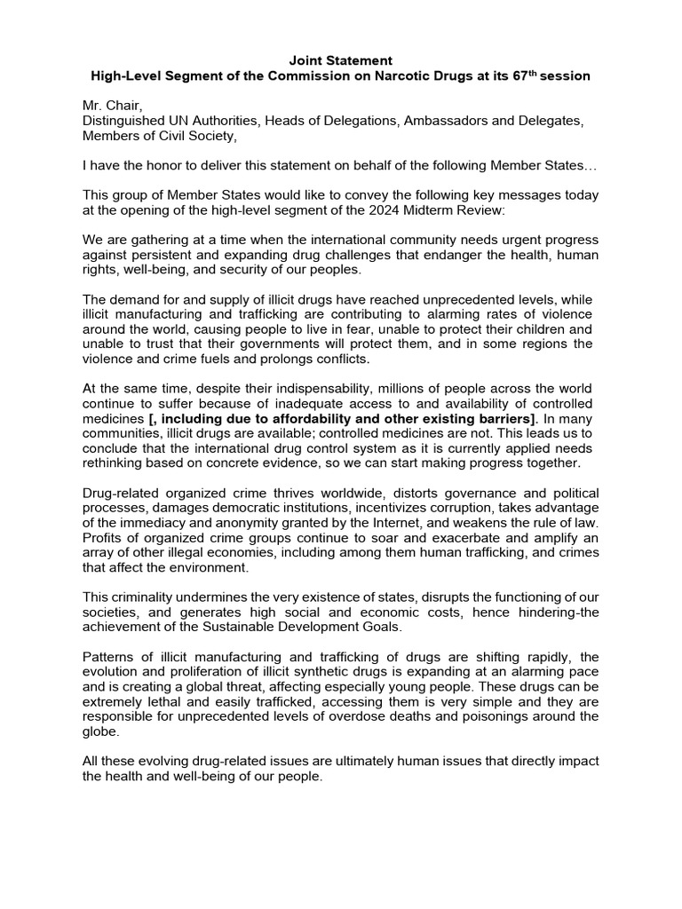 Joint Statement Final Version With Optional Affordability | PDF ...