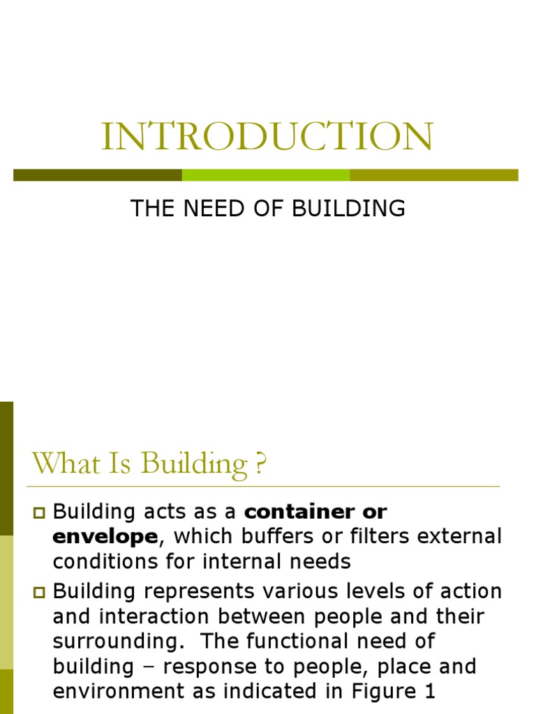Need of Building | PDF | Odor | Perception
