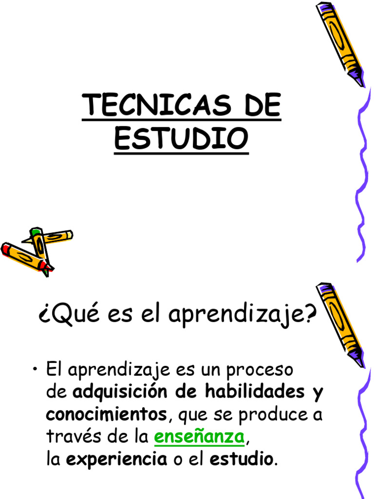 Técnicas de Estudio Efectivas | PDF | Aprendizaje | Memoria