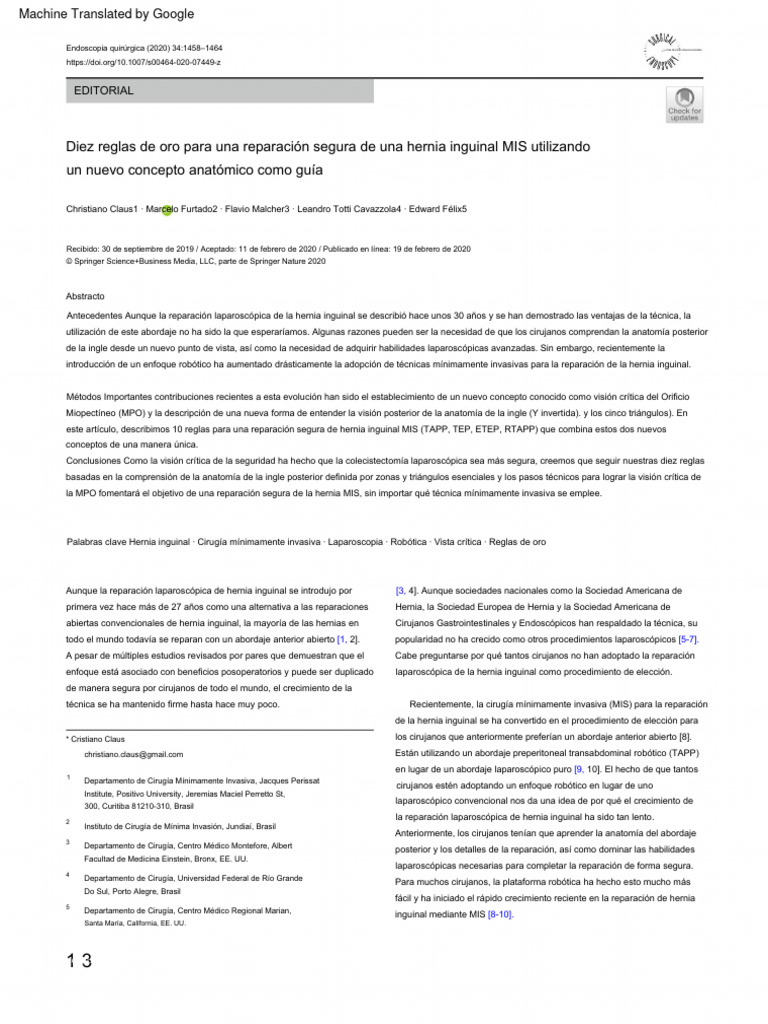 Hernia Inguinal En Espanol